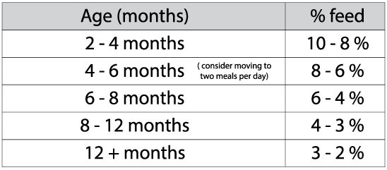 Feeding-amounts